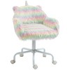 HOMCOM Fluffy Unicorn Office Chair - Colorful Mid-Back Chair with Armrests & Adjustable Height - 3 of 4