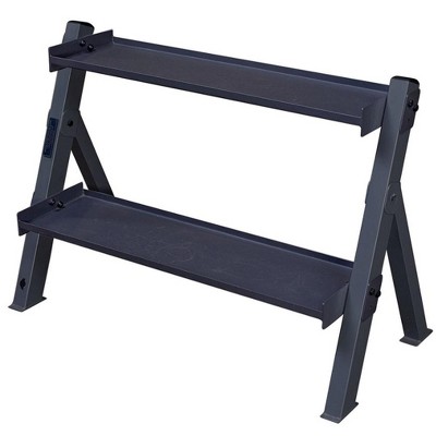 Body-Solid Body Solid 2-Tier Adjustable Shelf Dumbbell and Kettlebell Rack