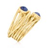 Ross-Simons 1.40 ct. t.w. Sapphire Multi-Row Ring in 18kt Gold Over Sterling - 3 of 4