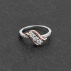 Bianca 3 stone Engagement Wedding Ring Women Two-tone Ginger Lyne Collection - image 4 of 4