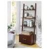 Breighton Home Harper Ladder Bookshelf with Integrated File Drawer - 3 of 3