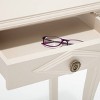 Finch Collins Side Table with Drawer Cream: Scandinavian Style, Mango Wood, Bedroom & Living Room Use - 4 of 4