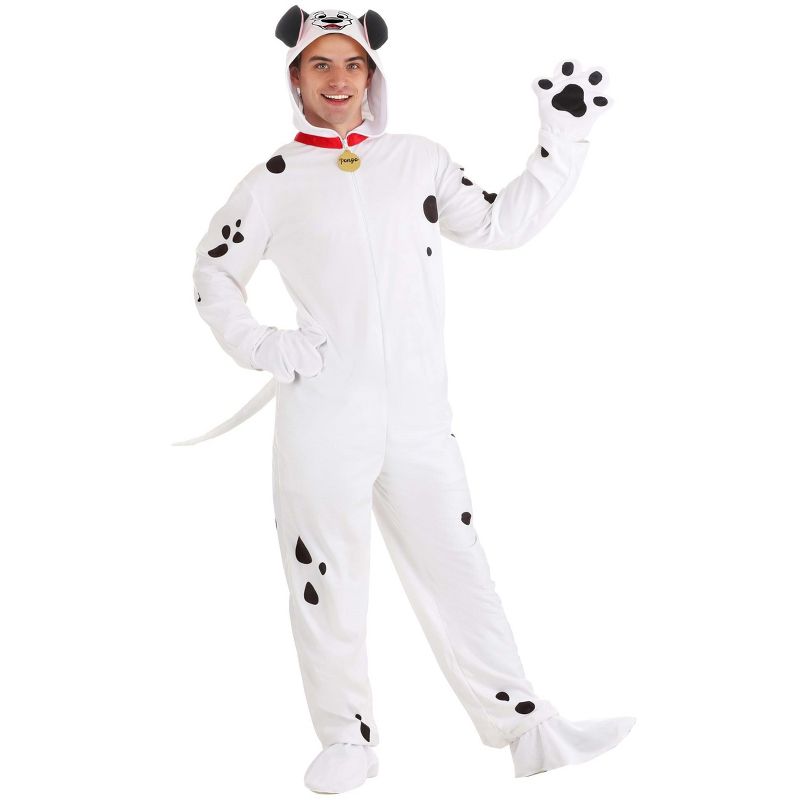 HalloweenCostumes.com Adult 101 Dalmatians Pongo Costume Jumpsuit., 1 of 12