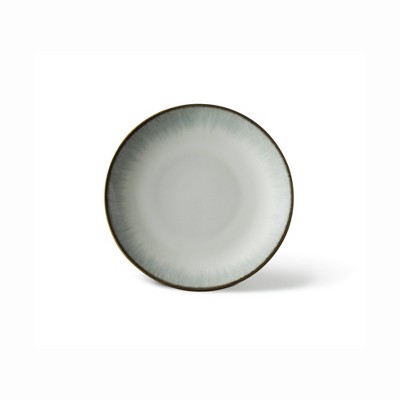 16-Piece White and Green Porcelain Dinnerware Set for 4