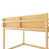 Hrinhom Low Twin Over Twin Kids & Juniors Solid Wood Bunk Bed with Ladder and Guardrails - 4 of 4