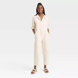 Women's Long Sleeve Button-Front Boilersuit - Universal Thread™