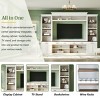 Bookshelf Farmhouse with Adjustable Shelves and Display Cabinets for Living Room 108in Wide - 3irtyhousy - 3 of 4