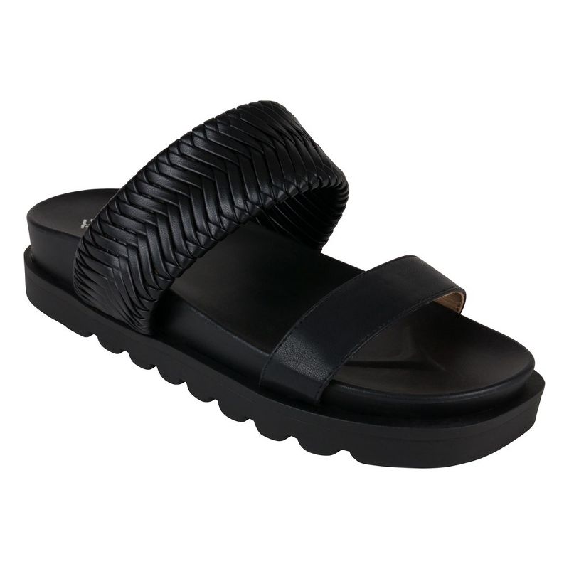 GC Shoes Jojo Double Band Slide Platform Sandals, 1 of 6