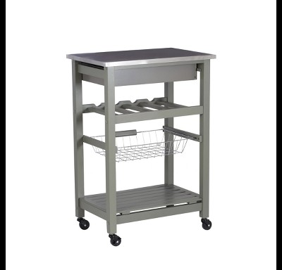 2 Shelf Utility Cart with Lips Up Jamco Size: 33.75 H x 36 W x 22 D