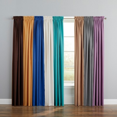 Multi Floral Polyester Room-Darkening Rod Pocket Curtain Panel