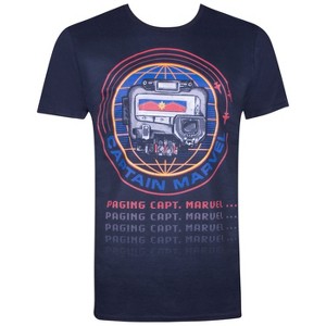Mens Captain Marvel Movie Paging Capt. T-Shirt - 1 of 2
