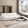 Whisen Chenille Sectional Sofa with Storage Ottoman and Pockets - 2 of 4
