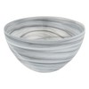 HomeRoots 6" Gray And White Alabaster Glass Round Candy or Nut Bowl - 4 of 4