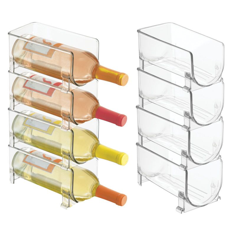 mDesign Wine Rack, Water Bottle Storage Organizer Holder, Stackable, 1 of 10