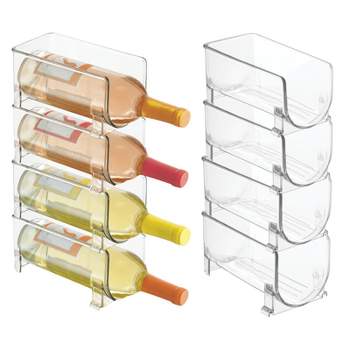 mDesign Wine Rack, Water Bottle Storage Organizer Holder, Stackable