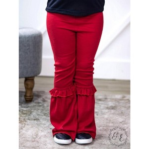 Girl's Ruffle My Feathers Flare Pants with Ruffle - Southern Grace - 1 of 4
