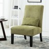 Ridstar Contemporary Accent Chair, Armless Chair with Pillow For Living Room-Green - 3 of 4
