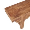 Ellen Mindi Wood Bench Brown - East at Main: Handcrafted, Traditional Design, No Assembly Required - 4 of 4