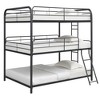 NicBex Full over Full Bunk Bed Metal Bed Frame with Short Inclined Ladder, Long Ladder and Full Length Guardrail, No Box Spring Required - 2 of 4