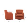 CAVINAS Polyester Swivel Accent Chair with Button Tufted Back and Round Arms,Upholstered Swivel Living Room Chairs,Reading Chairs for Living Room - 3 of 4