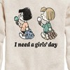 Boys' - Peanuts - I Need A Girls Day Graphic Long Sleeve Fleece Sweatshirt - 2 of 4