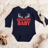 Country Baby Antlers Puff Print  - Baby Long Sleeve Bodysuit - 3 of 4