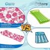 MOVSSOU Inflatable Pool Floats Hammock with Headrest Floating Pool Lounge Chair 73 x 34in for Adults - 4 of 4
