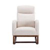Racxily Rocking Chair, Modern Glider Chair, Recliner Armchair w/ Wood Legs and Side Pocket, Nursery Rocking Accent Chair with High Back - 4 of 4