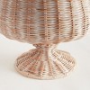 Plum & Post Chesapeake Rattan Footed Urn Wide - Whitewash - 4 of 4