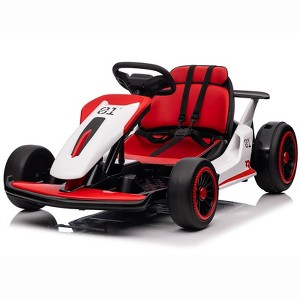 Jojoka 24V Go Kart for Kids Pedal Drift Kart with 2x150W Powerful Motors, Slow Start, Built-in Music - 1 of 4