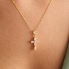 Cross Necklace for Women, 14K Gold Plated Birthstone Necklaces Cubic Zirconia Cross Pendant Necklace Dainty Gold Jewelry Gifts - 2 of 4