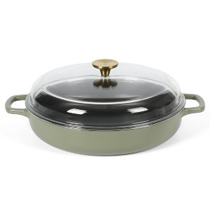 Sur La Table Kitchen Essentials 3.75-Quart Enameled Cast Iron Nonstick Braiser Pan w/ Borosilicate Glass Lid - 1 of 4