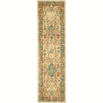 Nourison Traditional Vintage Trv04 Beige/teal/red Indoor Area Rug - 2 ...