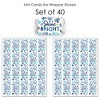 Big Dot of Happiness Hanukkah Menorah - Mini Candy Bar Wrapper Stickers - Chanukah Holiday Party Small Favors - 40 Count - 3 of 4