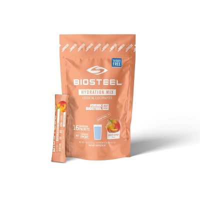 BioSteel Hydration Powder Mix Bag - Peach Mango - 16ct
