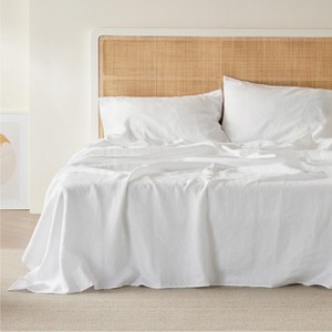 Cotton Sheets Set, Blend from Linen Cotton Bedsheets, GentleSoft™ & Breathable Bedsheets with 16 Inches Pocket, Gifts for All Seasons - 1 of 4