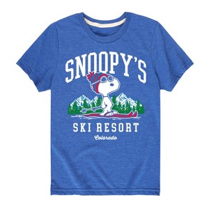 Boys' - Peanuts - Snoopy's Ski Resort Short Sleeve Graphic T-Shirt - 1 of 4