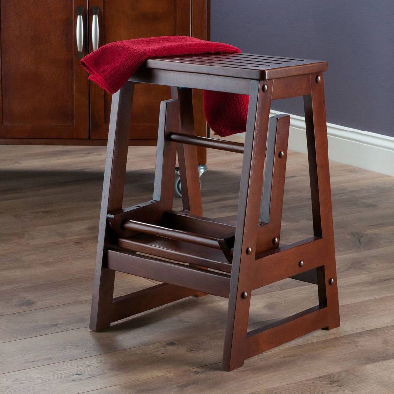 Double Step Stool Antique Walnut - Winsome, 6 of 8
