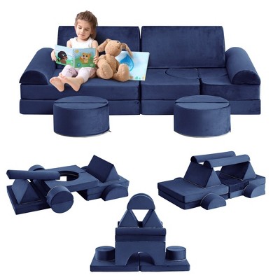 Kids Couch 15PCS Play couch,modular kids play couch for playroom, Playhouse Play Set for Toddlers Babies, Foam Modular Sectional Sofa