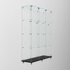 YOOCOZZ Tempered Glass Cabinet: Display/Wine/Storage/File, Bluetooth LED, Glass Top, Door Lock, Wheels - 3 of 4