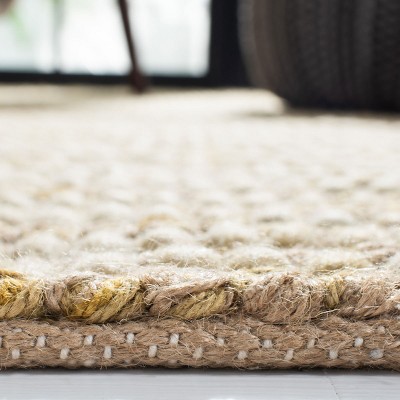 Eco-Chic Beige and Multicolor Hand-Knotted Wool Area Rug