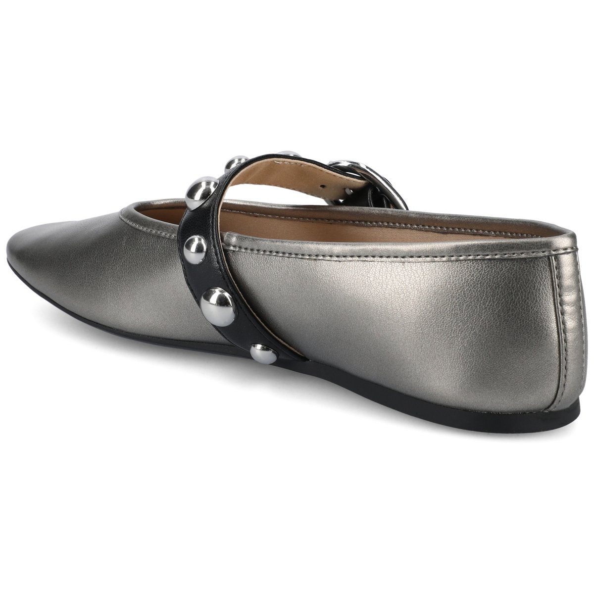Обувь Journee Collection Journee Women's Naveah Studded Ballet Flats, Pewter 9 — фото 7