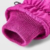 Baby Girls' Snowplay Mittens - Cat & Jack™ Magenta 12-24M - image 3 of 3