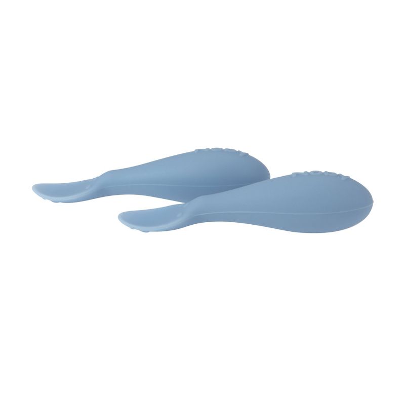 Nuby Silicone Mini Spoons - Blue - 2pk, 3 of 6