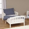 Infurnic Beds, Toddler Single Bed with Safety Guardrails and Headboard, Low To Floor Design for Toddler Children, White, 70"*36"*27" - 2 of 4