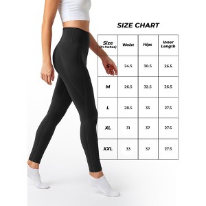 Women's High Waist Leggings with Side Pockets , Soft Stretch, Moisture Wicking, Polyester Spandex Women Activewear by Lux Decor Apparel - 1 of 4