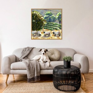 Amanti Art Sheep in Summer I by Melissa Wang Framed Wall Art Print - 1 of 4