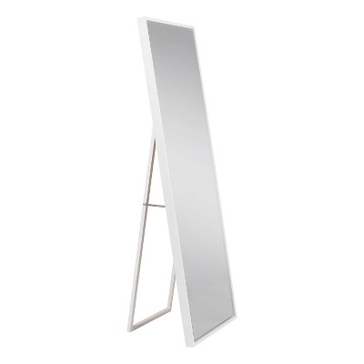 18" x 58" Evans Free Standing Floor Mirror with Easel White - Kate and Laurel