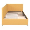 NicBex Twin Size Daybed with Storage Upholstered Linen Fabric Daybed Frame with 2 Spacious Drawers for Living Rooms - 4 of 4