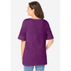 Woman Within Women's Plus Size Perfect Cuffed Elbow-Sleeve Boat-Neck Tee - 3 of 4